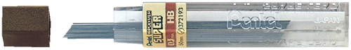 Potloodstift Pentel 0.3mm zwart per koker HB