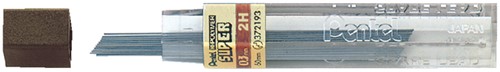 Potloodstift Pentel 0.3mm zwart per koker 2H