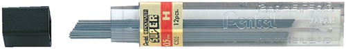 Potloodstift Pentel 0.5mm zwart per koker H