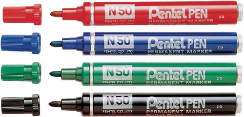 Viltstift Pentel N50 rond 1.5-3mm blauw-2