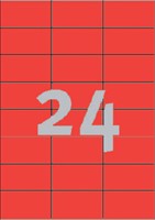 Etiket Avery Zweckform 3448 70x37mm rood 2400stuks-2