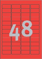 Etiket Avery Zweckform L6038-20 45.7x21.2mm rood 960stuks-2