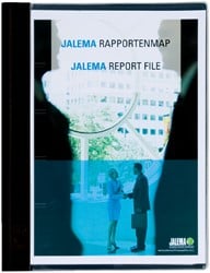 Rapportenmap Djois met snelhechter en dekplaatje A4 zwart
