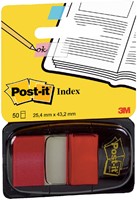 Indextabs 3M Post-it 680 25.4x43.2mm rood-2
