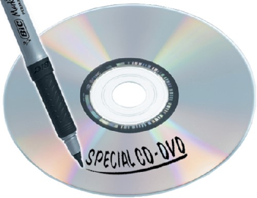 CD marker Bic ultra fijn zwart-2
