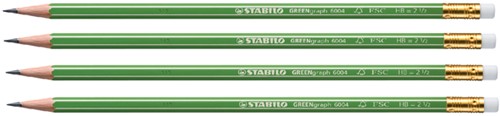 Potlood STABILO Greengraph 6004 HB met gumtop