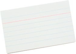 Systeemkaart Qbasic 150x100mm lijn + rode koplijn 210gr wit