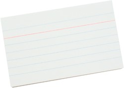 Systeemkaart Qbasic 90x55mm lijn + rode koplijn 210gr wit 100 vel